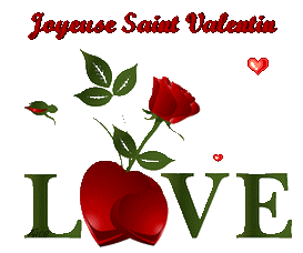 Gif animé joyeuse Saint Valentin love